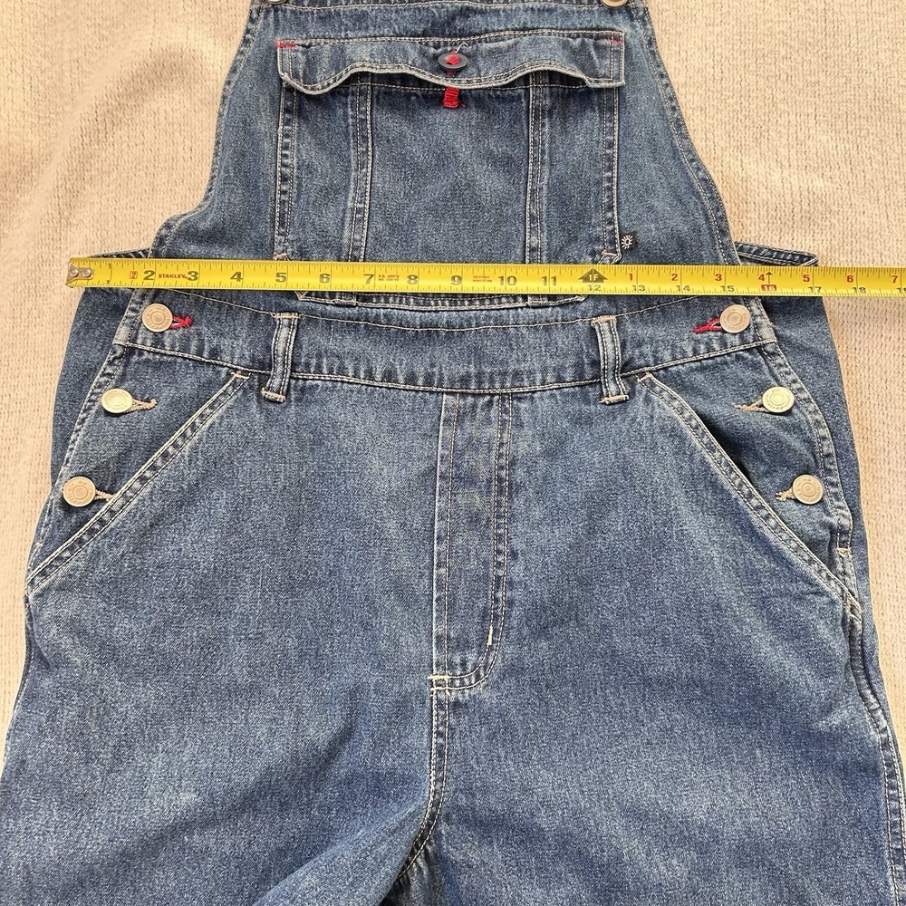 Vtg Y2K 90s No Boundaries Denim Overalls Juniors Size M 7/9 Blue Carpenter - Picture 12 of 14